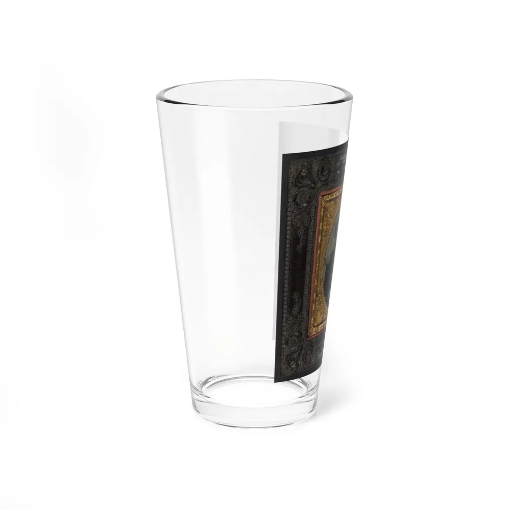 Unidentified Soldier In Union Uniform And Epaulettes With Infantry Hardee Hat (U.S. Civil War) Pint Glass 16oz-Go Mug Yourself