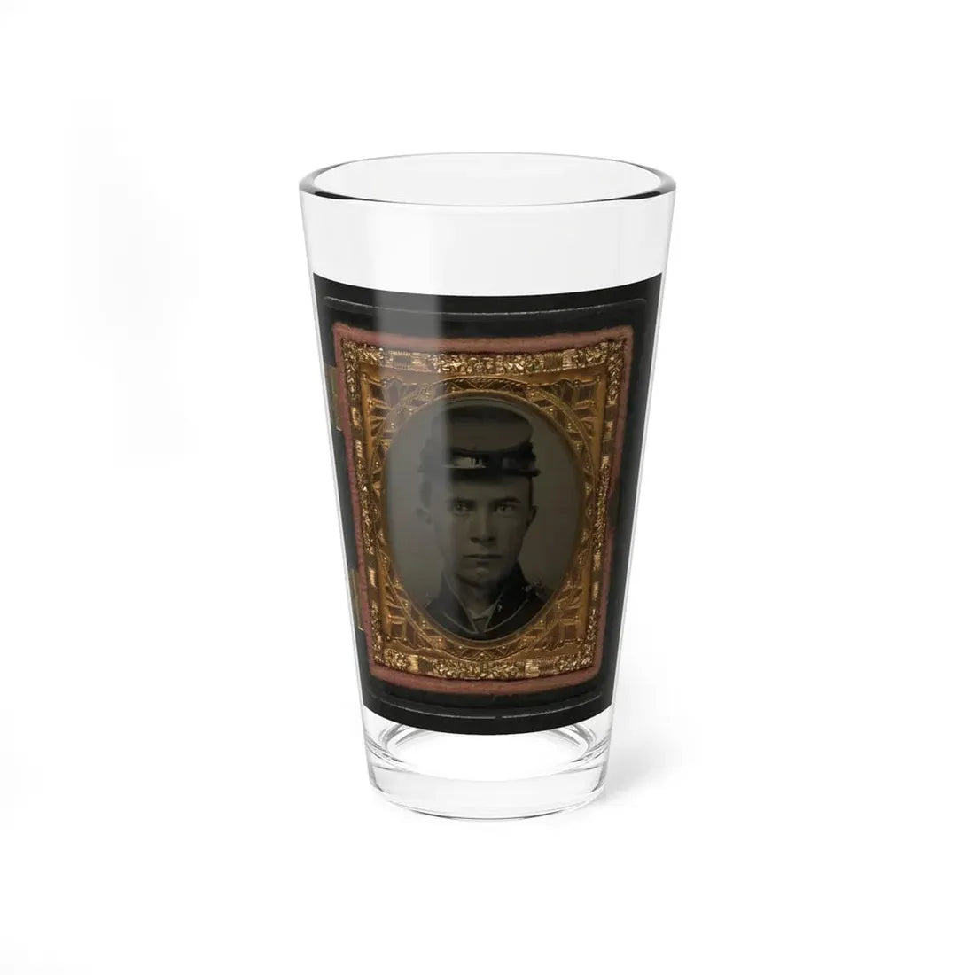Unidentified Soldier In Union Uniform And Forage Cap 001(3) (U.S. Civil War) Pint Glass 16oz 16oz - Go Mug Yourself