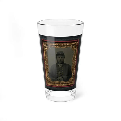 Unidentified Soldier In Union Uniform And Forage Cap 002(2) (U.S. Civil War) Pint Glass 16oz 16oz - Go Mug Yourself