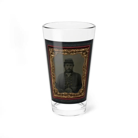 Unidentified Soldier In Union Uniform And Forage Cap 002(2) (U.S. Civil War) Pint Glass 16oz 16oz - Go Mug Yourself