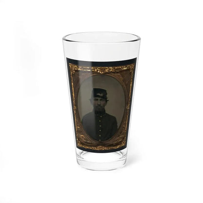 Unidentified Soldier In Union Uniform And Forage Cap 002 (U.S. Civil War) Pint Glass 16oz 16oz - Go Mug Yourself