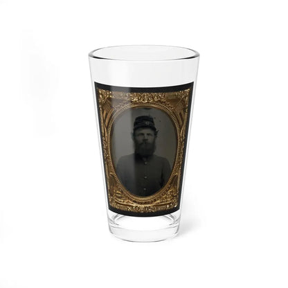 Unidentified Soldier In Union Uniform And Forage Cap 003 (U.S. Civil War) Pint Glass 16oz 16oz - Go Mug Yourself