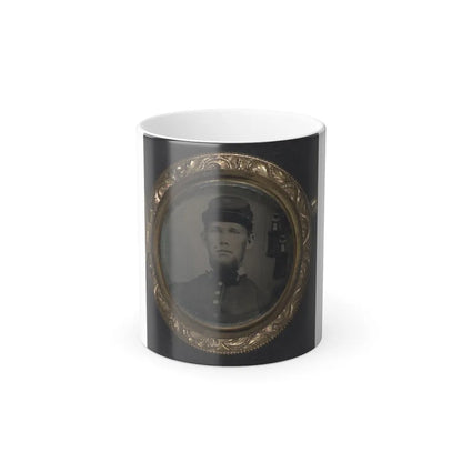Unidentified Soldier in Union Uniform and Forage Cap in Pendant (U.S. Civil War) Color Changing Coffee Mug 11oz-11oz-Go Mug Yourself