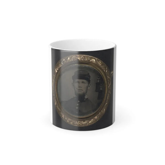 Unidentified Soldier in Union Uniform and Forage Cap in Pendant (U.S. Civil War) Color Changing Coffee Mug 11oz-11oz-Go Mug Yourself