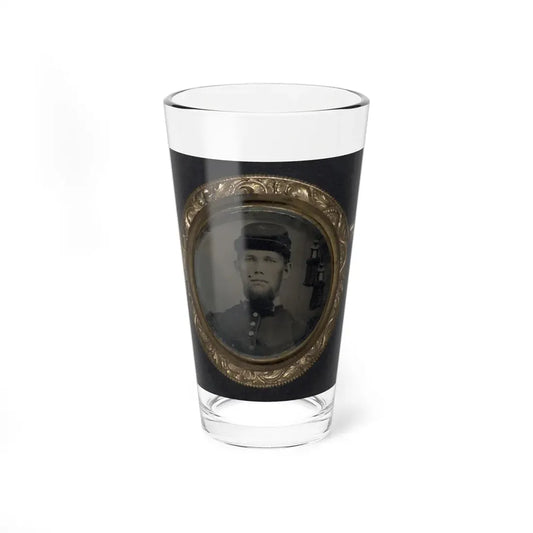 Unidentified Soldier In Union Uniform And Forage Cap In Pendant (U.S. Civil War) Pint Glass 16oz 16oz - Go Mug Yourself