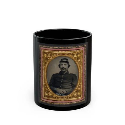 Unidentified Soldier In Union Uniform And Forage Cap (U.S. Civil War) Black Coffee Mug-11oz-Go Mug Yourself