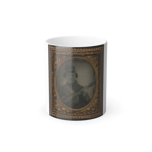 Unidentified Soldier in Union Uniform and Forage Cap With Musket (U.S. Civil War) Color Changing Coffee Mug 11oz-11oz-Go Mug Yourself