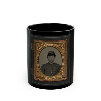 Unidentified Soldier In Union Uniform And Forage Cap(2) (U.S. Civil War) Black Coffee Mug-11oz-Go Mug Yourself