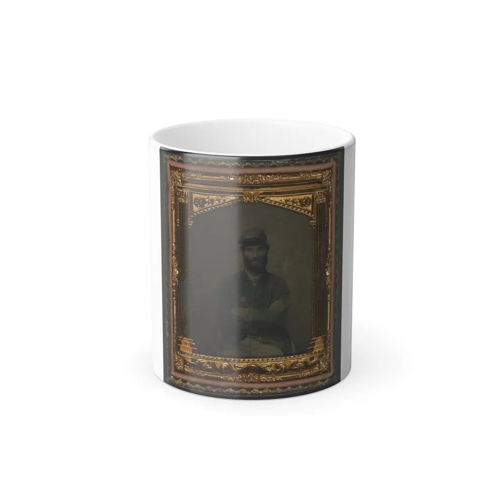 Unidentified Soldier in Union Uniform and Forage Cap(3) (U.S. Civil War) Color Changing Coffee Mug 11oz-11oz-Go Mug Yourself