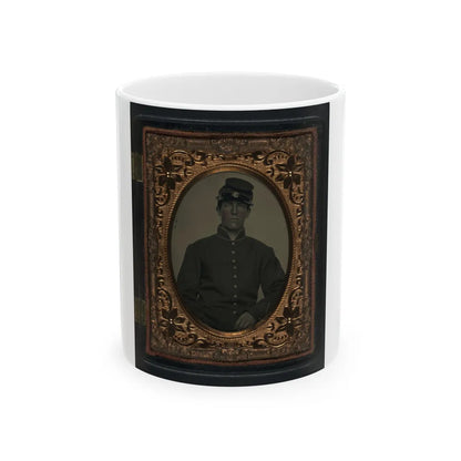 Unidentified Soldier In Union Uniform And Forage Cap(4) (U.S. Civil War) White Coffee Mug-11oz-Go Mug Yourself