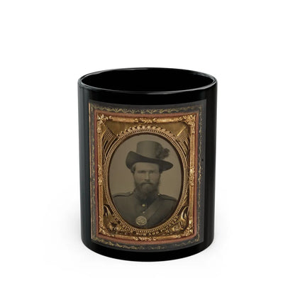 Unidentified Soldier In Union Uniform And Hardee Hat (U.S. Civil War) Black Coffee Mug-11oz-Go Mug Yourself