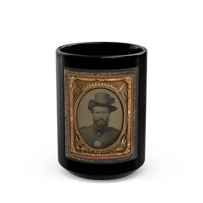 Unidentified Soldier In Union Uniform And Hardee Hat (U.S. Civil War) Black Coffee Mug-15oz-Go Mug Yourself