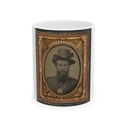 Unidentified Soldier In Union Uniform And Hardee Hat (U.S. Civil War) White Coffee Mug-11oz-Go Mug Yourself