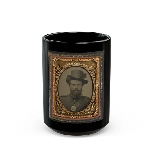 Unidentified Soldier In Union Uniform And Hardee Hat (U.S. Civil War) Black Coffee Mug 15oz - Go Mug Yourself