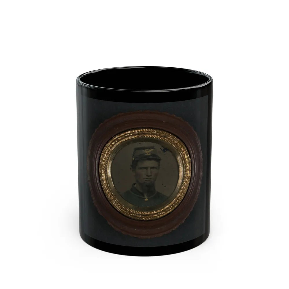 Unidentified Soldier In Union Uniform And Infantry Forage Cap (U.S. Civil War) Black Coffee Mug-11oz-Go Mug Yourself