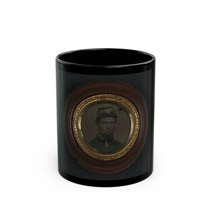 Unidentified Soldier In Union Uniform And Infantry Forage Cap (U.S. Civil War) Black Coffee Mug-11oz-Go Mug Yourself