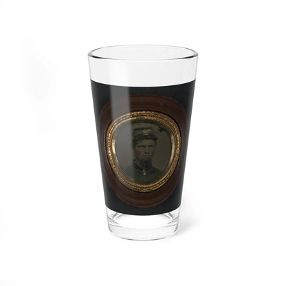 Unidentified Soldier In Union Uniform And Infantry Forage Cap (U.S. Civil War) Pint Glass 16oz-16oz-Go Mug Yourself