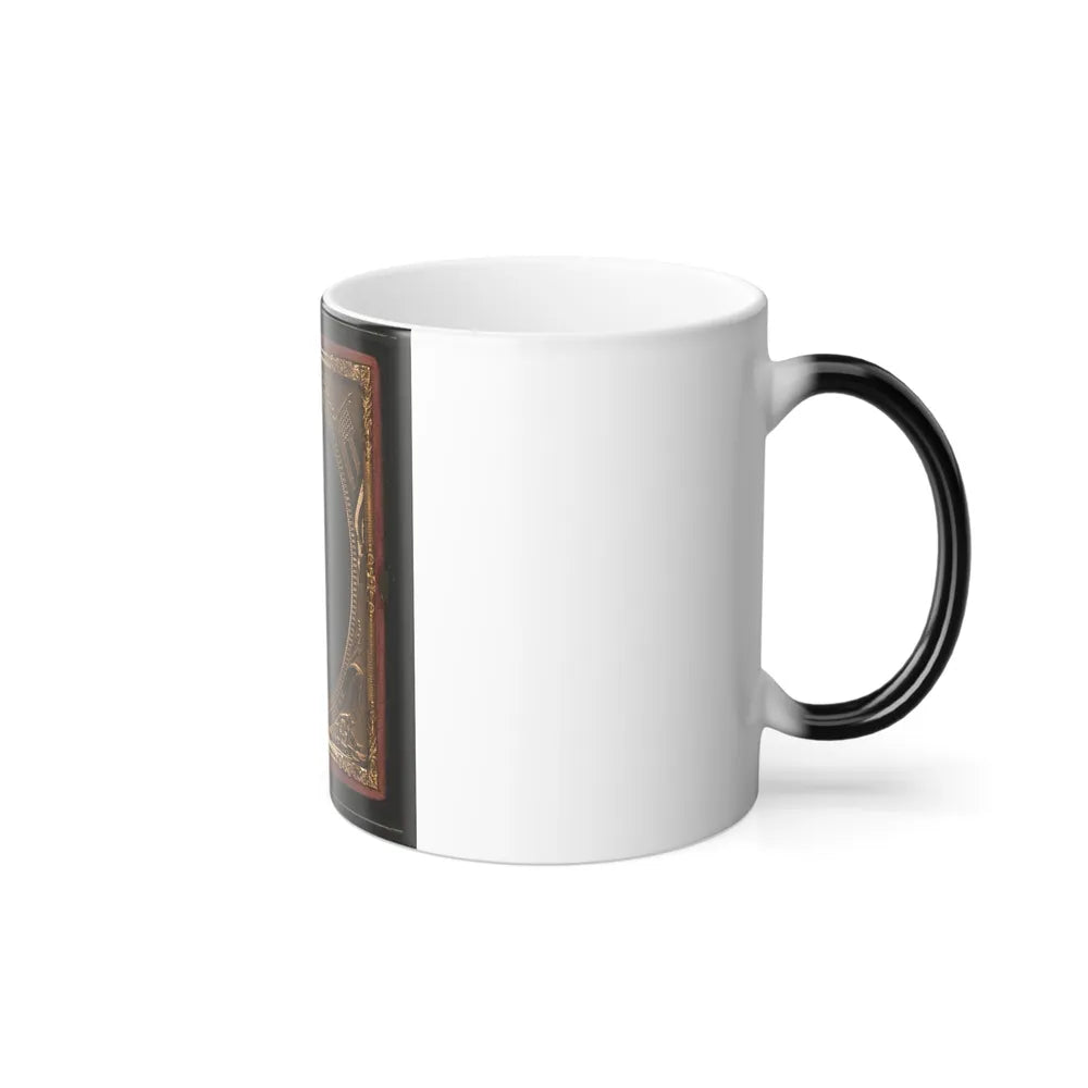 Unidentified Soldier in Union Uniform and Infantry Hardee Hat With Musket, Revolver, and Bowie Knife With Sheath (U.S. Civil War) Color Changing Coffee Mug 11oz-Go Mug Yourself