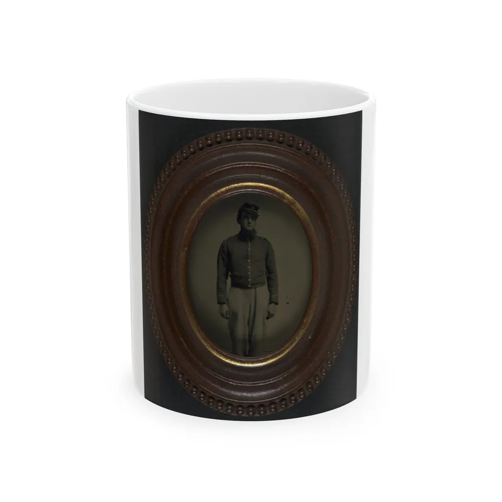 Unidentified Soldier In Union Uniform And Kepi (U.S. Civil War) White Coffee Mug-11oz-Go Mug Yourself