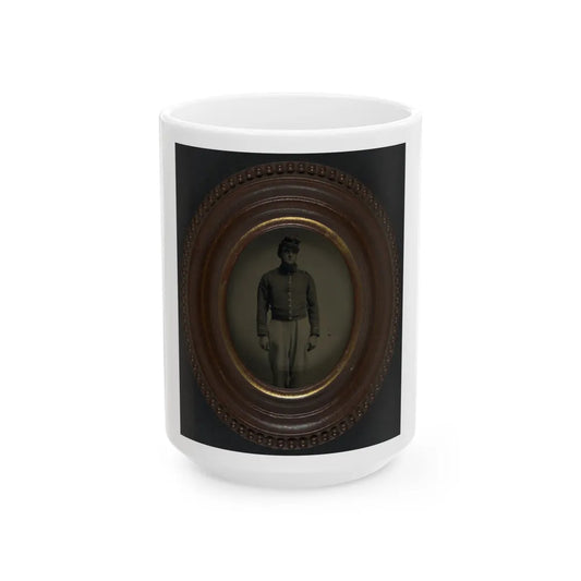 Unidentified Soldier In Union Uniform And Kepi (U.S. Civil War) White Coffee Mug-15oz-Go Mug Yourself