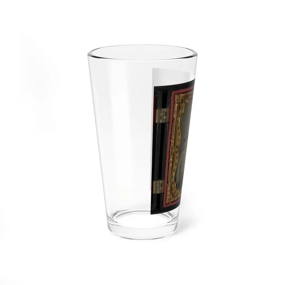 Unidentified Soldier In Union Uniform And Kepi With Unidentified Young Boy, Probably Father And Son (U.S. Civil War) Pint Glass 16oz-Go Mug Yourself