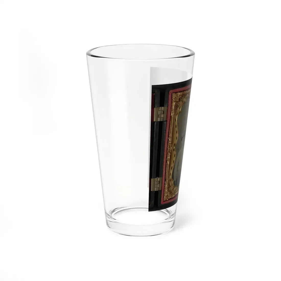 Unidentified Soldier In Union Uniform And Kepi With Unidentified Young Boy, Probably Father And Son (U.S. Civil War) Pint Glass 16oz - Go Mug Yourself