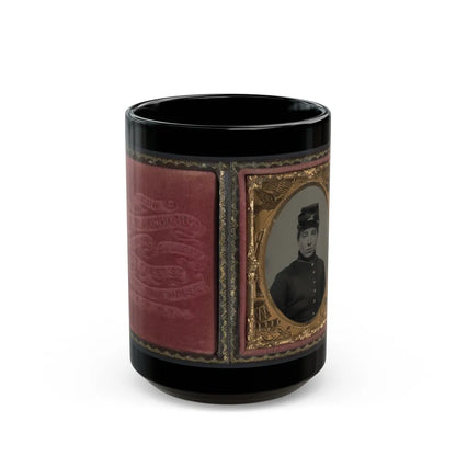 Unidentified Soldier In Union Uniform And Kepi(2) (U.S. Civil War) Black Coffee Mug-15oz-Go Mug Yourself