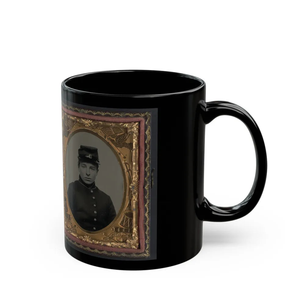 Unidentified Soldier In Union Uniform And Kepi(2) (U.S. Civil War) Black Coffee Mug-Go Mug Yourself