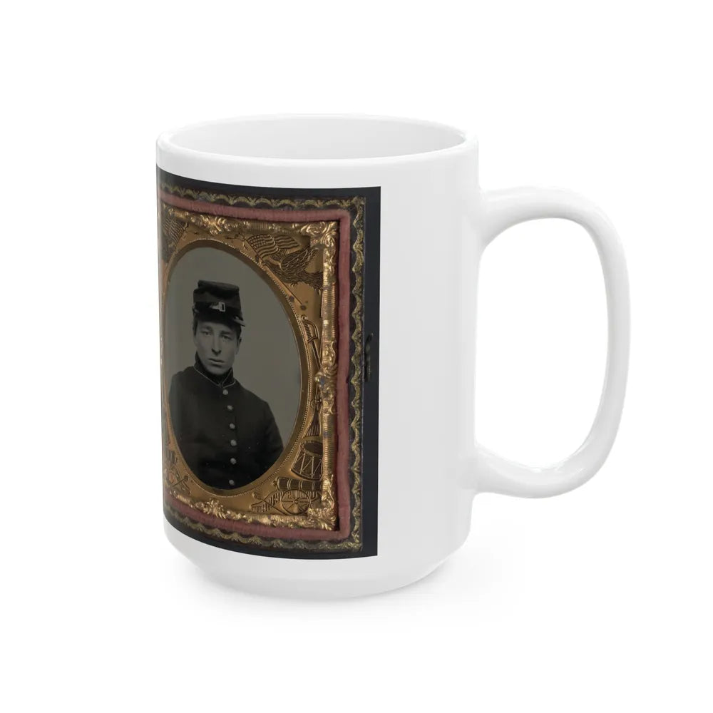 Unidentified Soldier In Union Uniform And Kepi(2) (U.S. Civil War) White Coffee Mug-Go Mug Yourself