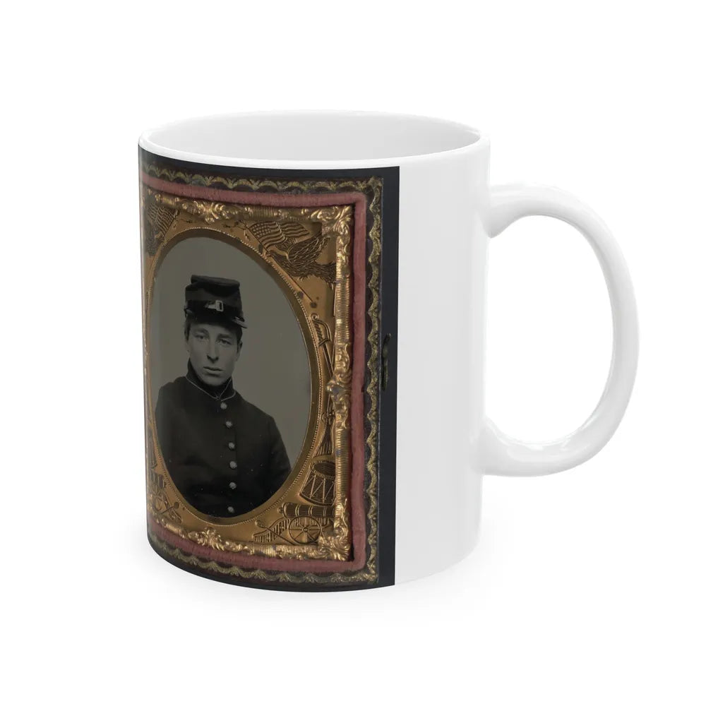 Unidentified Soldier In Union Uniform And Kepi(2) (U.S. Civil War) White Coffee Mug-Go Mug Yourself