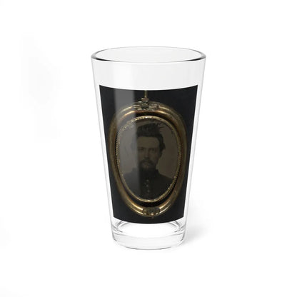 Unidentified Soldier In Union Uniform And Lock Of Hair In Brooch (U.S. Civil War) Pint Glass 16oz-16oz-Go Mug Yourself