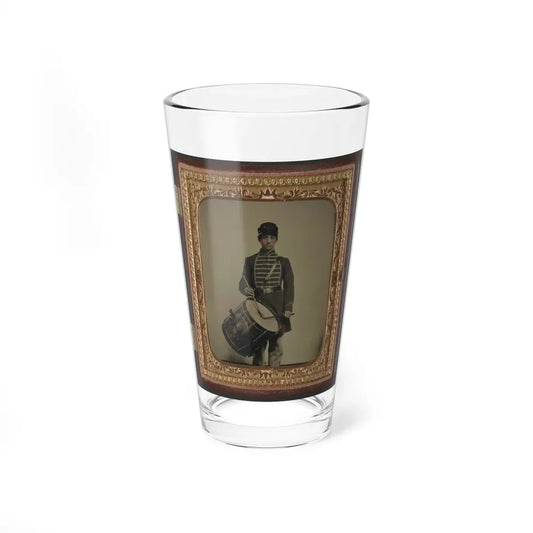 Unidentified Soldier In Union Uniform And Massachusetts Belt Buckle With Drum (U.S. Civil War) Pint Glass 16oz 16oz - Go Mug Yourself
