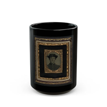 Unidentified Soldier In Union Uniform And Officer Hat Cords (U.S. Civil War) Black Coffee Mug-15oz-Go Mug Yourself