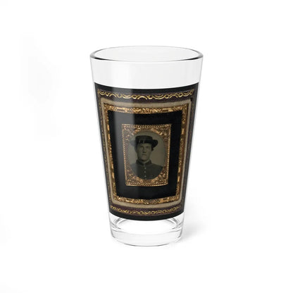 Unidentified Soldier In Union Uniform And Officer Hat Cords (U.S. Civil War) Pint Glass 16oz-16oz-Go Mug Yourself