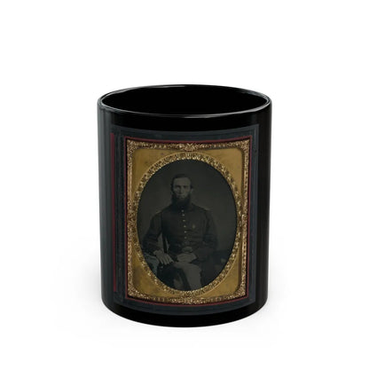 Unidentified Soldier In Union Uniform And Ohio Volunteer Militia Belt Buckle (U.S. Civil War) Black Coffee Mug-11oz-Go Mug Yourself