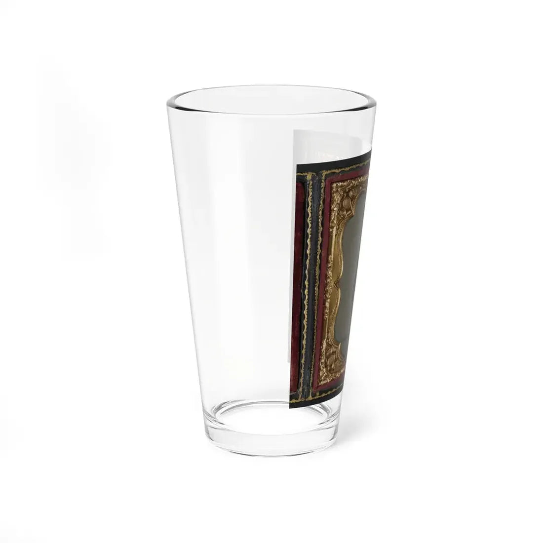 Unidentified Soldier In Union Uniform And Ohio Volunteer Militia Belt Buckle With Bayoneted Musket (U.S. Civil War) Pint Glass 16oz - Go Mug Yourself