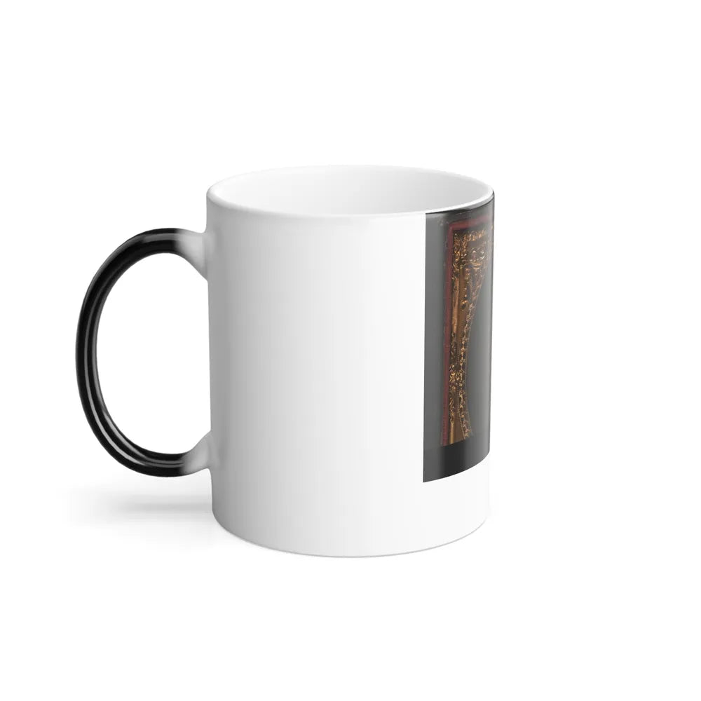 Unidentified Soldier in Union Uniform and Planter Hat With Bayoneted Musket, Cap Box, and Scabbard (U.S. Civil War) Color Changing Coffee Mug 11oz-Go Mug Yourself