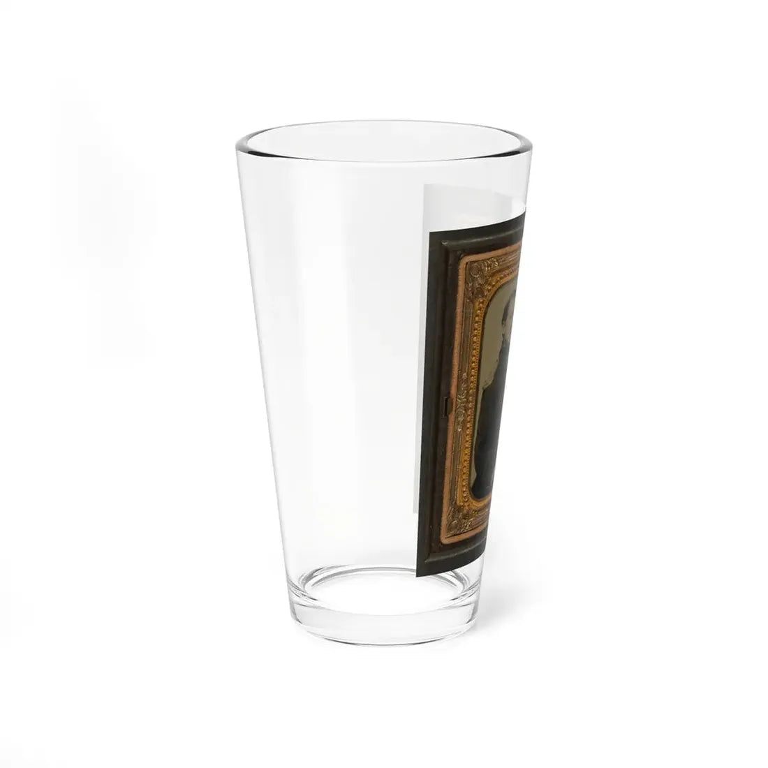 Unidentified Soldier In Union Uniform And Shoulder Scales With A Company A Forage Cap Bearing Infantry Insignia (U.S. Civil War) Pint Glass 16oz - Go Mug Yourself