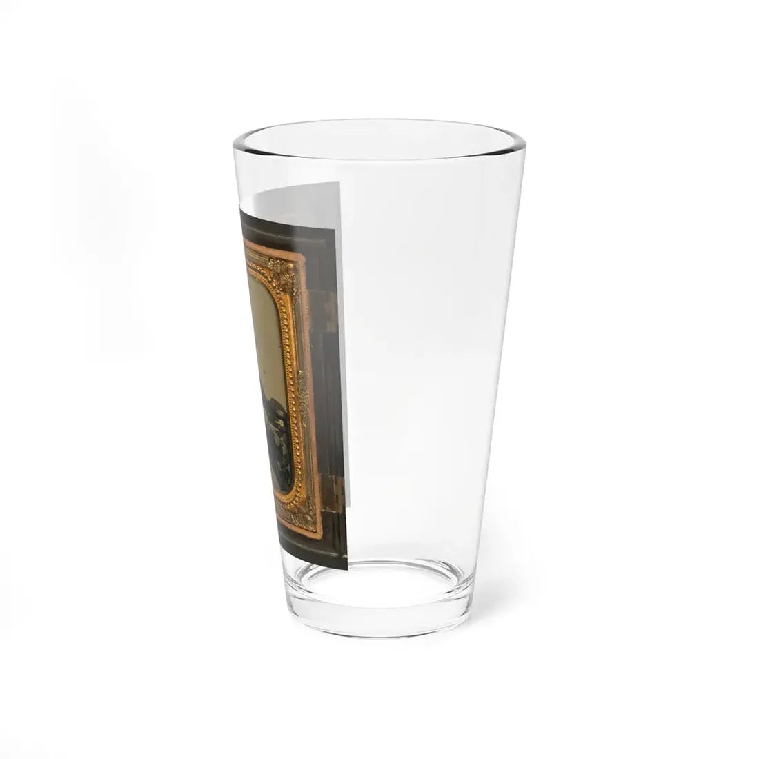 Unidentified Soldier In Union Uniform And Shoulder Scales With A Company A Forage Cap Bearing Infantry Insignia (U.S. Civil War) Pint Glass 16oz - Go Mug Yourself