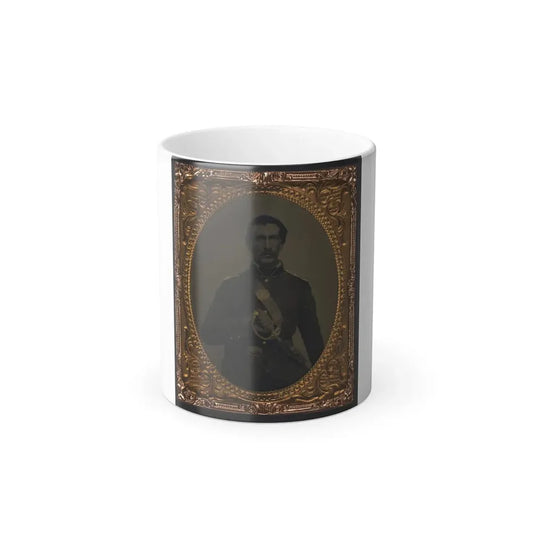 Unidentified Soldier in Union Uniform and Shoulder Scales With Model 1860 Field and Staff Officer's Sword (U.S. Civil War) Color Changing Coffee Mug 11oz Default Title 11oz - Go Mug Yourself