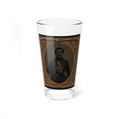 Unidentified Soldier In Union Uniform And Shoulder Scales With Model 1860 Field And Staff Officer's Sword (U.S. Civil War) Pint Glass 16oz 16oz - Go Mug Yourself
