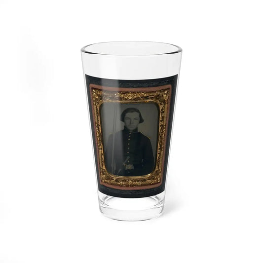 Unidentified Soldier In Union Uniform And Shoulder Scales With Musket And Knife (U.S. Civil War) Pint Glass 16oz 16oz - Go Mug Yourself