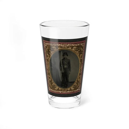 Unidentified Soldier In Union Uniform And Shoulder Scales With Sword (U.S. Civil War) Pint Glass 16oz 16oz - Go Mug Yourself