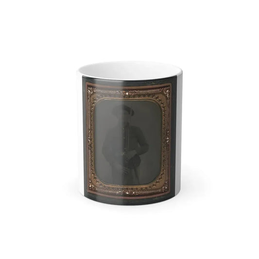 Unidentified Soldier in Union Uniform and Slouch Cap With Bayoneted Musket, Cap Box, Cartridge Box, and Bayonet Scabbard (U.S. Civil War) Color Changing Coffee Mug 11oz Default Title 11oz - Go Mug Yourself