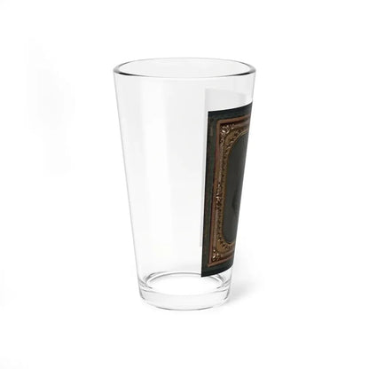 Unidentified Soldier In Union Uniform And Slouch Cap With Bayoneted Musket, Cap Box, Cartridge Box, And Bayonet Scabbard (U.S. Civil War) Pint Glass 16oz - Go Mug Yourself