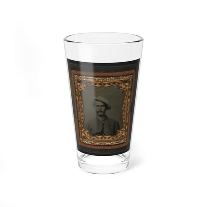 Unidentified Soldier In Union Uniform And Slouch Hat 001 (U.S. Civil War) Pint Glass 16oz-16oz-Go Mug Yourself