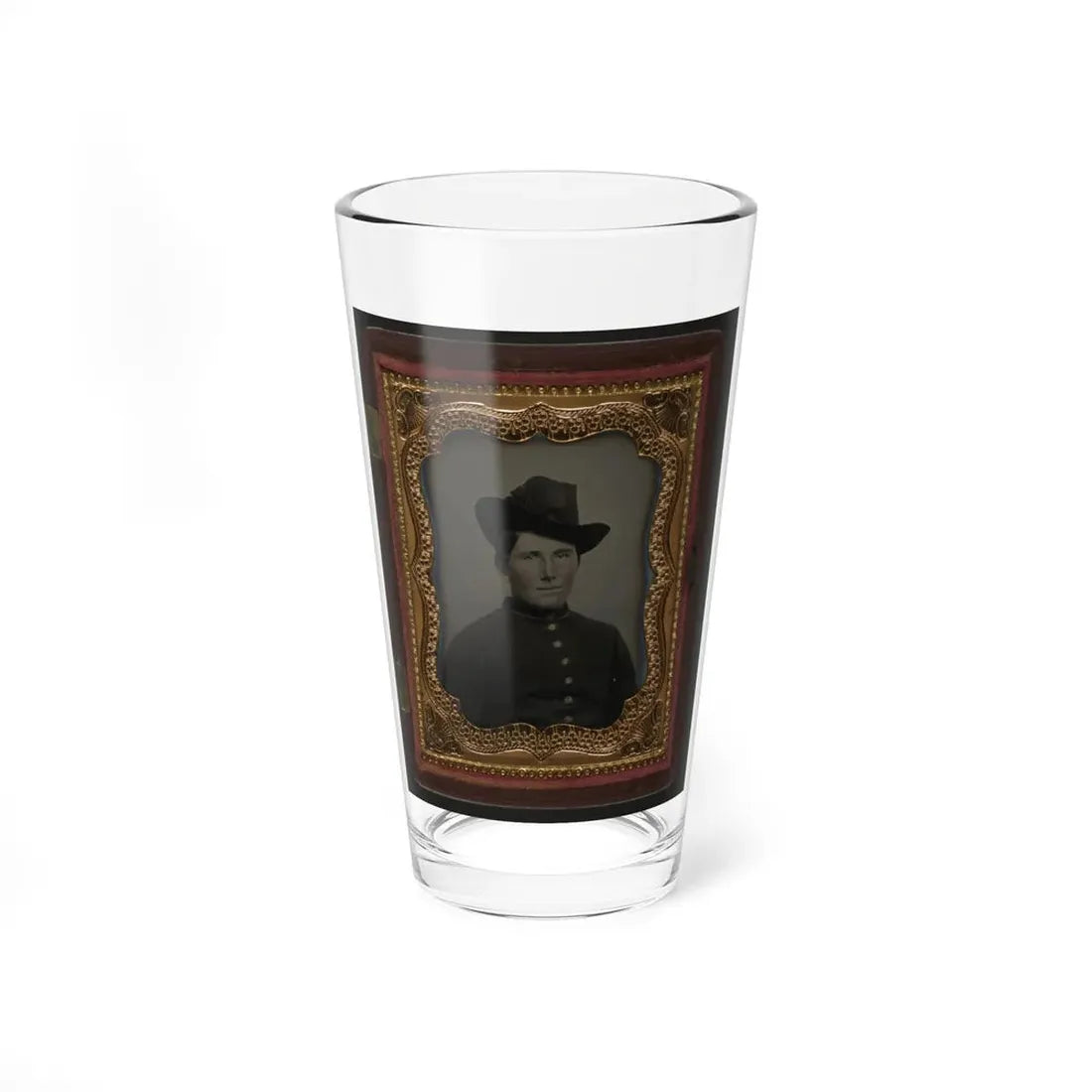 Unidentified Soldier In Union Uniform And Slouch Hat 002 (U.S. Civil War) Pint Glass 16oz 16oz - Go Mug Yourself