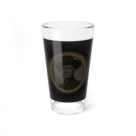 Unidentified Soldier In Union Uniform And Slouch Hat 003 (U.S. Civil War) Pint Glass 16oz-16oz-Go Mug Yourself