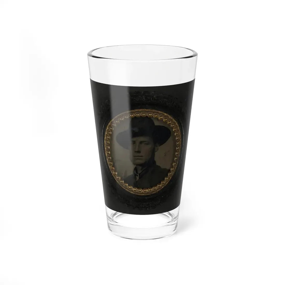 Unidentified Soldier In Union Uniform And Slouch Hat 003 (U.S. Civil War) Pint Glass 16oz 16oz - Go Mug Yourself