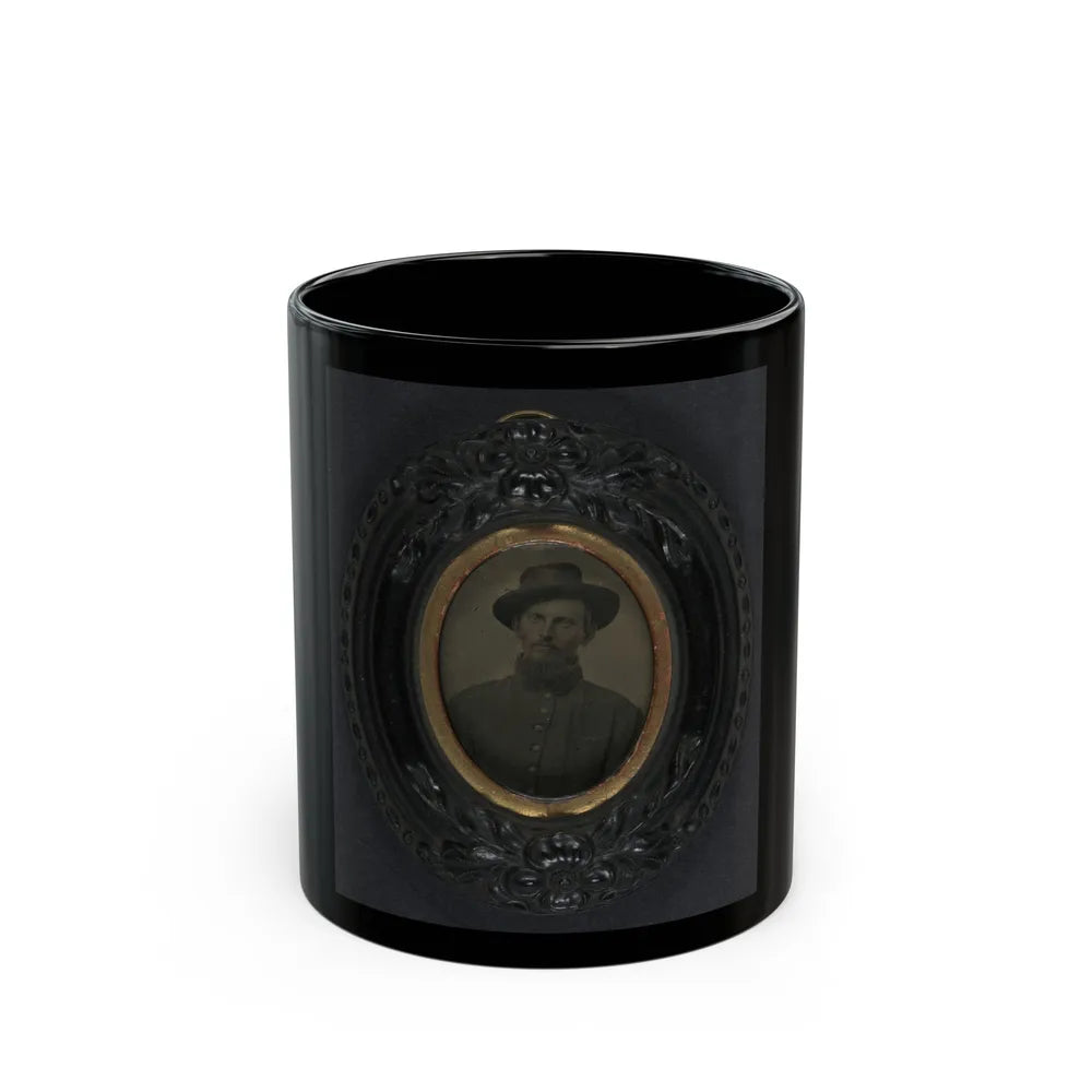 Unidentified Soldier In Union Uniform And Slouch Hat (U.S. Civil War) Black Coffee Mug-11oz-Go Mug Yourself